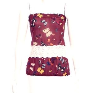 💋NWOT Dolce & Gabbana Silk and Lace Top